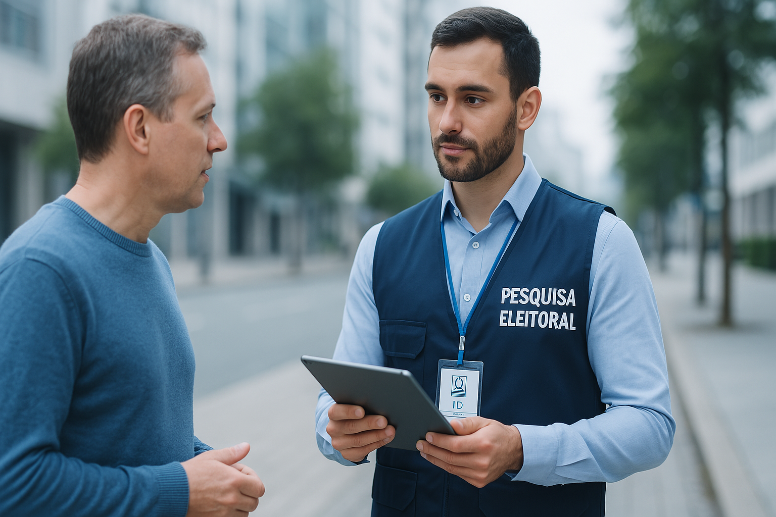 Pesquisa eleitoral em campo